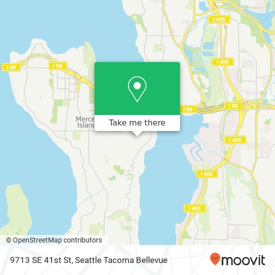 Mapa de 9713 SE 41st St, Mercer Island, WA 98040