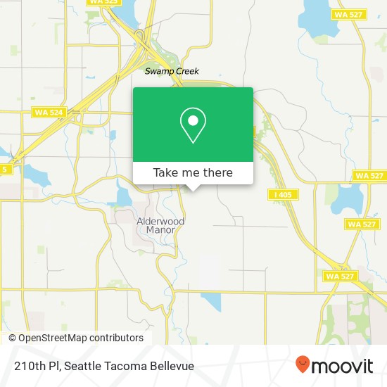 Mapa de 210th Pl, Lynnwood, WA 98036