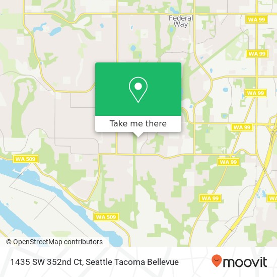 Mapa de 1435 SW 352nd Ct, Federal Way, WA 98023