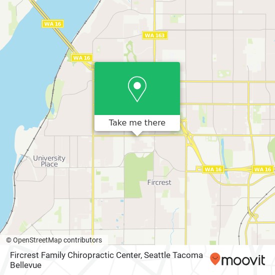 Mapa de Fircrest Family Chiropractic Center, 6314 19th St W