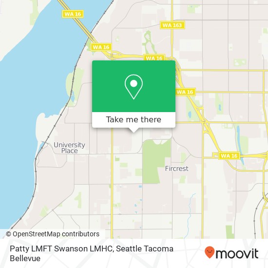 Mapa de Patty LMFT Swanson LMHC, 6922 22nd St W