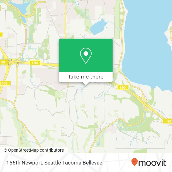 156th Newport, Bellevue, WA 98006 map