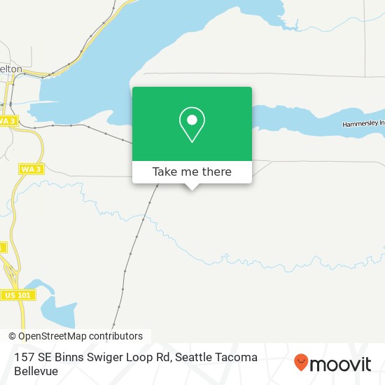 Mapa de 157 SE Binns Swiger Loop Rd, Shelton, WA 98584