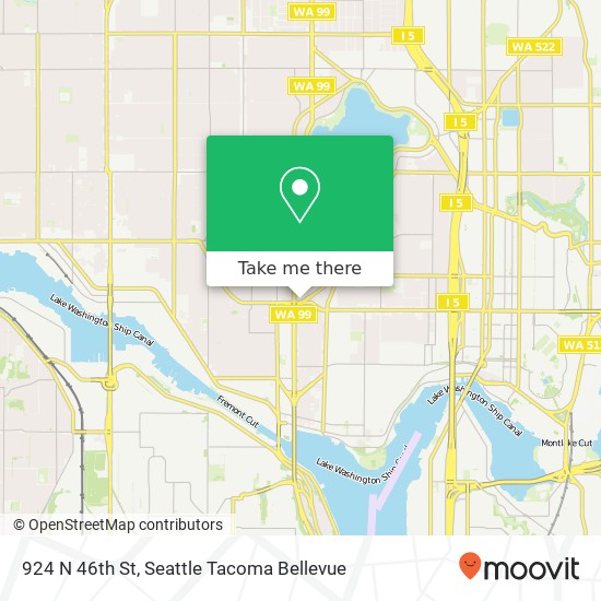 Mapa de 924 N 46th St, Seattle, WA 98103