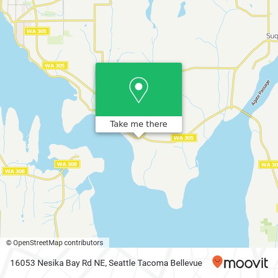 Mapa de 16053 Nesika Bay Rd NE, Poulsbo, WA 98370