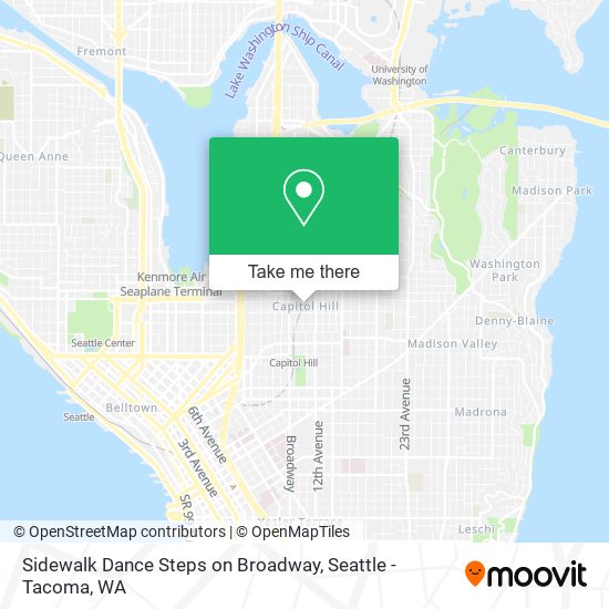 Sidewalk Dance Steps on Broadway map