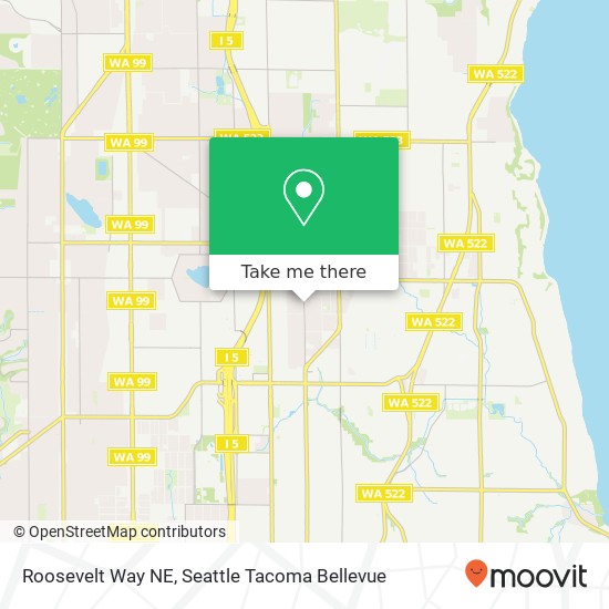 Mapa de Roosevelt Way NE, Seattle, WA 98125