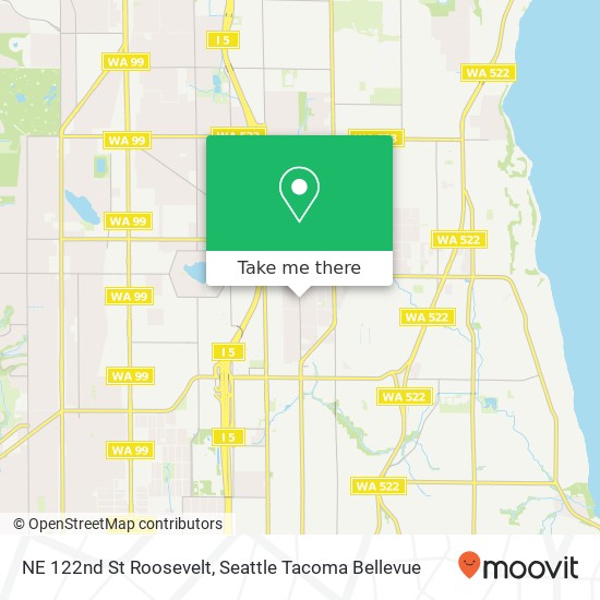 Mapa de NE 122nd St Roosevelt, Seattle, WA 98125