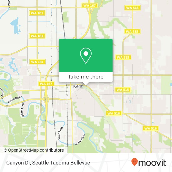 Mapa de Canyon Dr, Kent, WA 98030