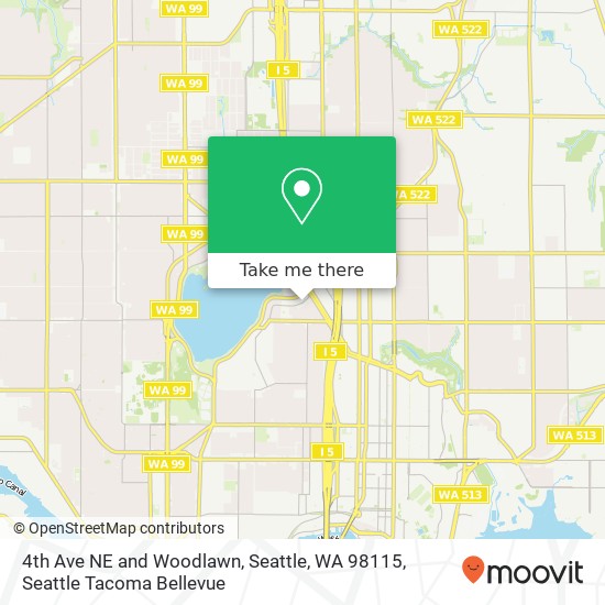 Mapa de 4th Ave NE and Woodlawn, Seattle, WA 98115