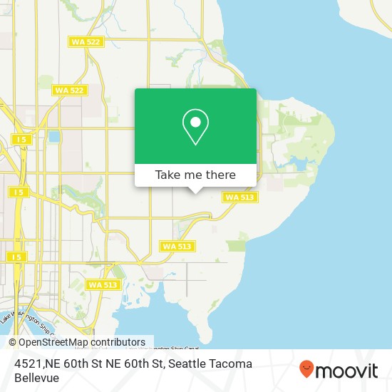 Mapa de 4521,NE 60th St NE 60th St, Seattle, WA 98115