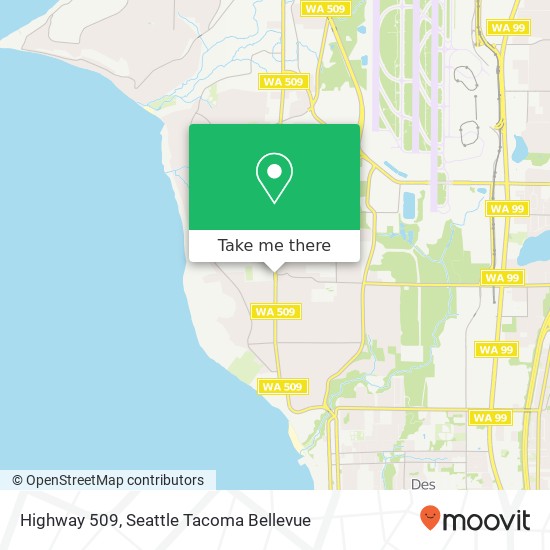 Highway 509, Des Moines, WA 98148 map