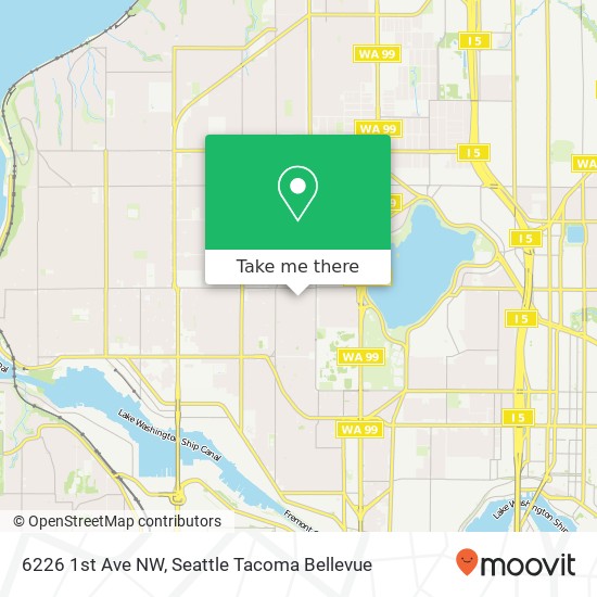 Mapa de 6226 1st Ave NW, Seattle, WA 98107