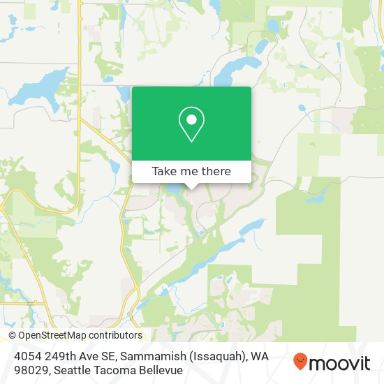 Mapa de 4054 249th Ave SE, Sammamish (Issaquah), WA 98029