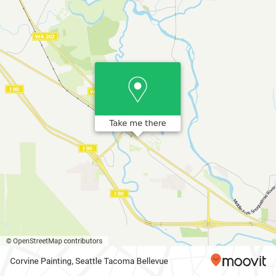 Corvine Painting, E North Bend Way map