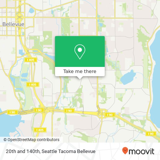 Mapa de 20th and 140th, Bellevue, WA 98007