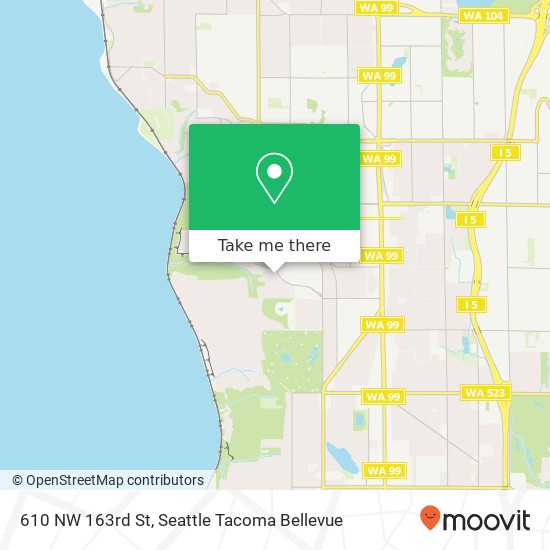 Mapa de 610 NW 163rd St, Shoreline, WA 98177