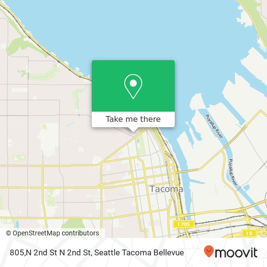 Mapa de 805,N 2nd St N 2nd St, Tacoma, WA 98403