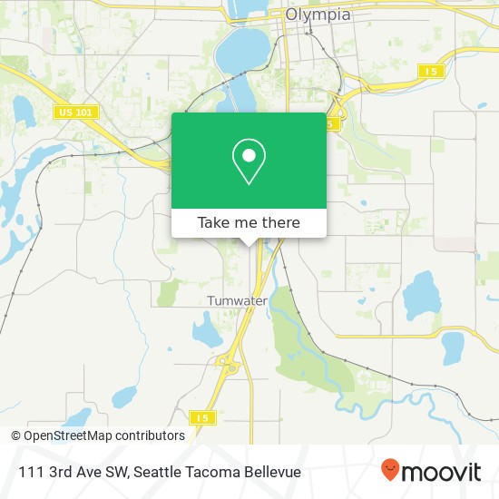 Mapa de 111 3rd Ave SW, Tumwater, WA 98512