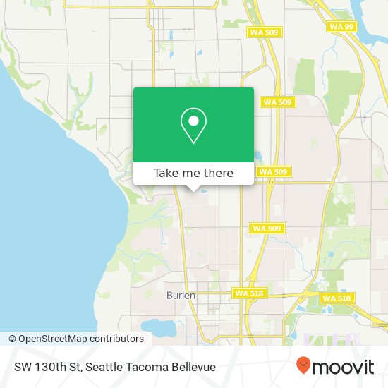 Mapa de SW 130th St, Burien, WA 98146