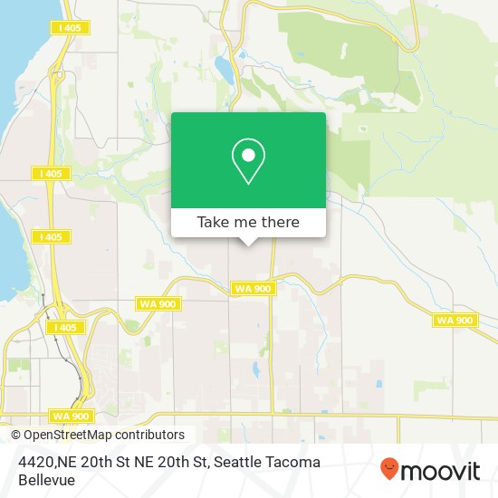 Mapa de 4420,NE 20th St NE 20th St, Renton, WA 98059