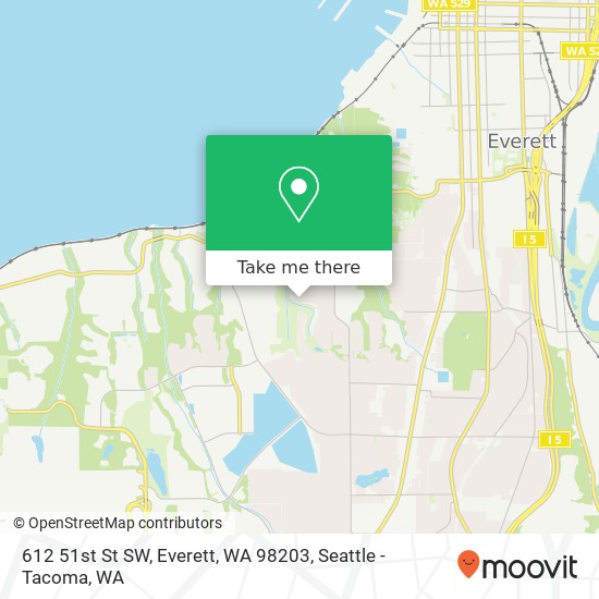 Mapa de 612 51st St SW, Everett, WA 98203