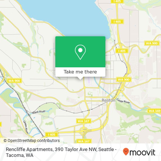 Mapa de Rencliffe Apartments, 390 Taylor Ave NW