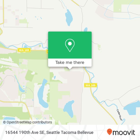 Mapa de 16544 190th Ave SE, Renton, WA 98058