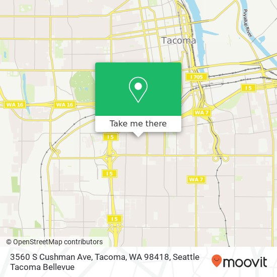 3560 S Cushman Ave, Tacoma, WA 98418 map
