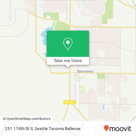 Mapa de 251 174th St S, Spanaway, WA 98387