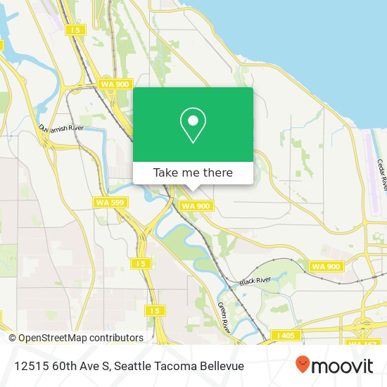 Mapa de 12515 60th Ave S, Seattle, WA 98178