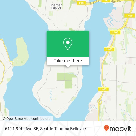 Mapa de 6111 90th Ave SE, Mercer Island, WA 98040