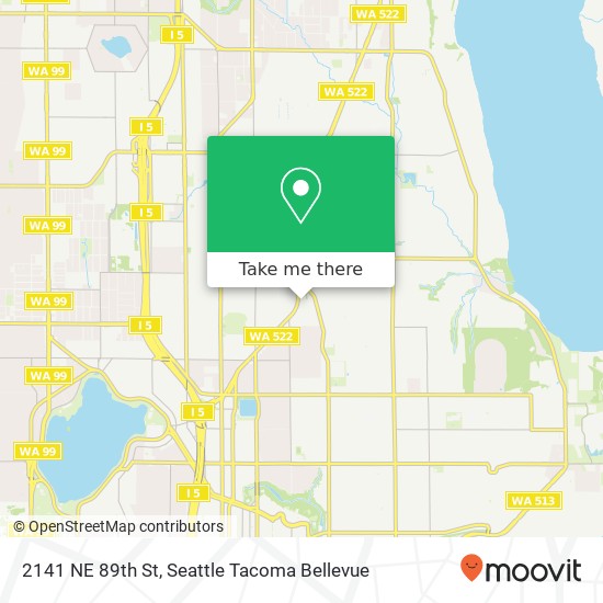 Mapa de 2141 NE 89th St, Seattle, WA 98115