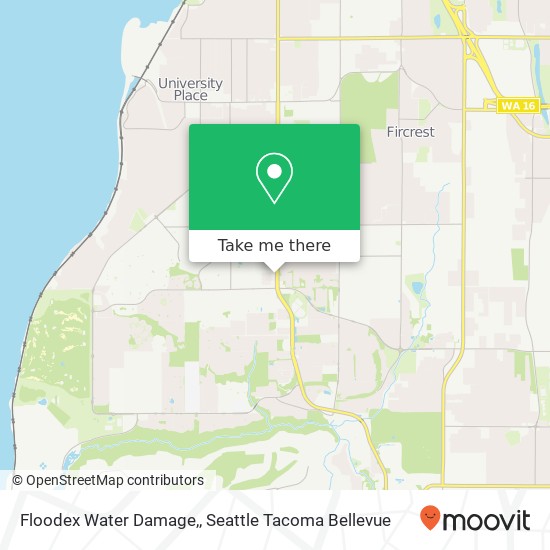 Floodex Water Damage,, 4606 Bridgeport Way W map