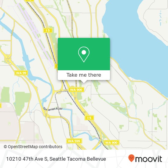 Mapa de 10210 47th Ave S, Seattle, WA 98178