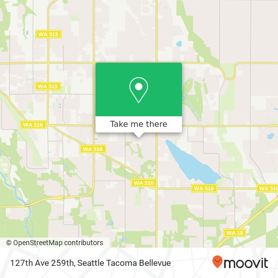 Mapa de 127th Ave 259th, Kent, WA 98030