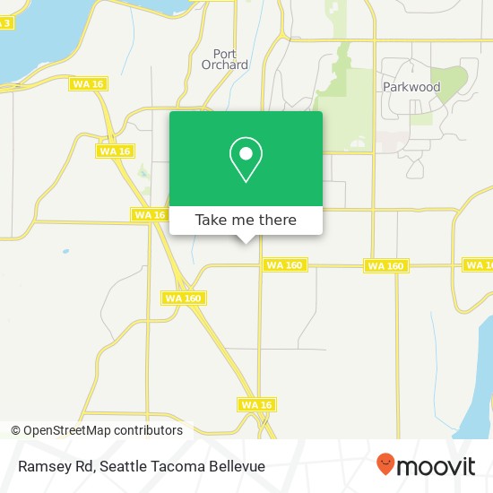 Mapa de Ramsey Rd, Port Orchard, WA 98366