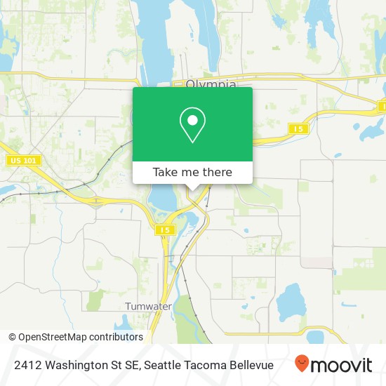 Mapa de 2412 Washington St SE, Olympia, WA 98501