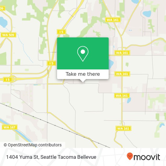 Mapa de 1404 Yuma St, Milton, WA 98354