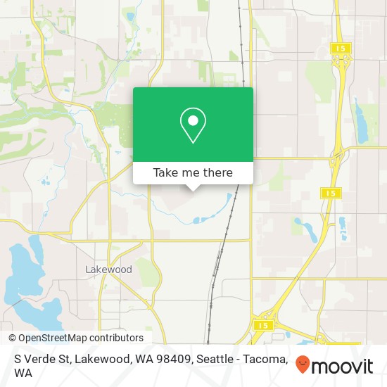 S Verde St, Lakewood, WA 98409 map