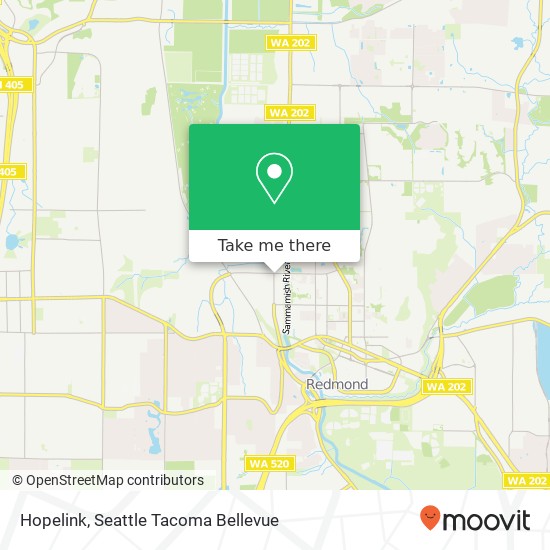 Mapa de Hopelink, 8990 154th Ave NE