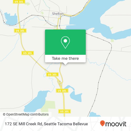 Mapa de 172 SE Mill Creek Rd, Shelton, WA 98584