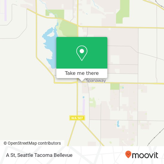 Mapa de A St, Spanaway, WA 98387