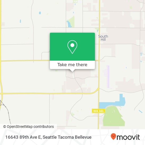 Mapa de 16643 89th Ave E, Puyallup, WA 98375