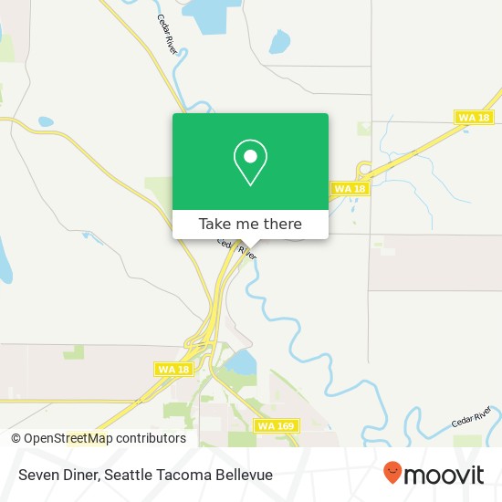 Mapa de Seven Diner, 22607 SE 216th Way
