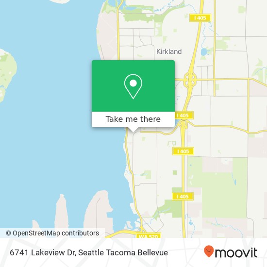 Mapa de 6741 Lakeview Dr, Kirkland, WA 98033