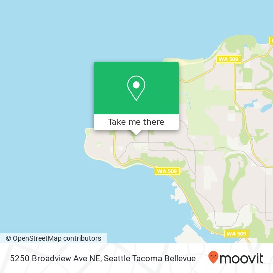 Mapa de 5250 Broadview Ave NE, Tacoma, WA 98422