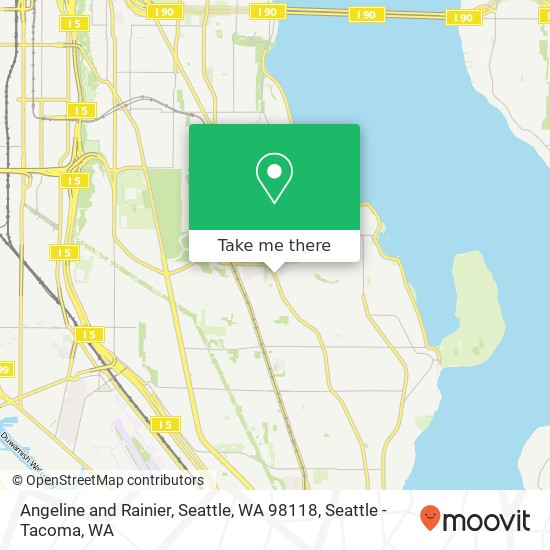 Angeline and Rainier, Seattle, WA 98118 map