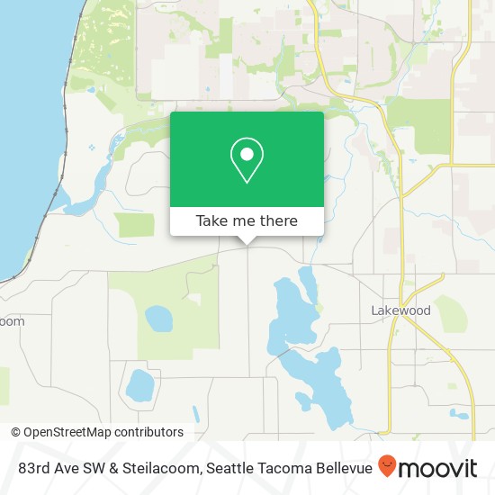 Mapa de 83rd Ave SW & Steilacoom, Lakewood, WA 98498