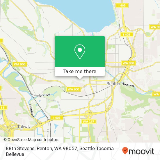 Mapa de 88th Stevens, Renton, WA 98057